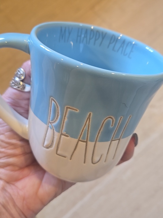 Mud Pie Other - Mud Pie BEACH "My Happy Place" Ceramic Mug